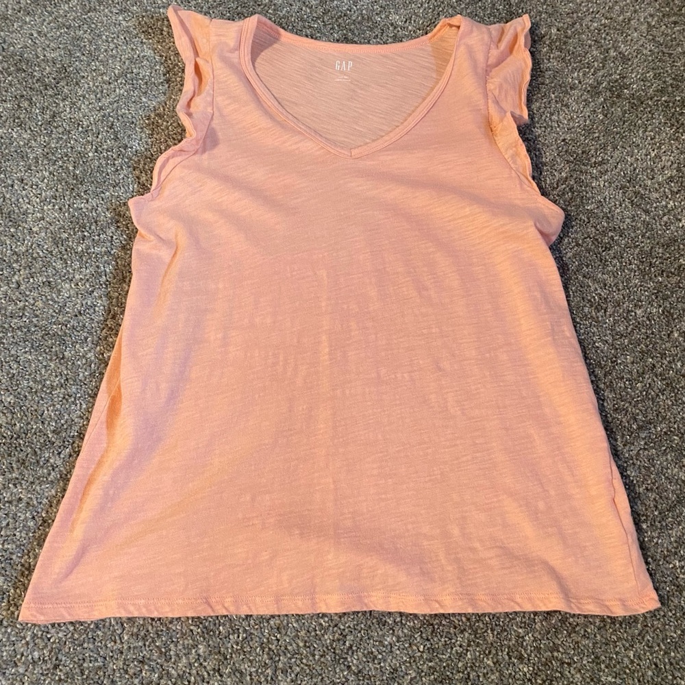 GAP salmon pink cap sleeve short sleeve top size Small